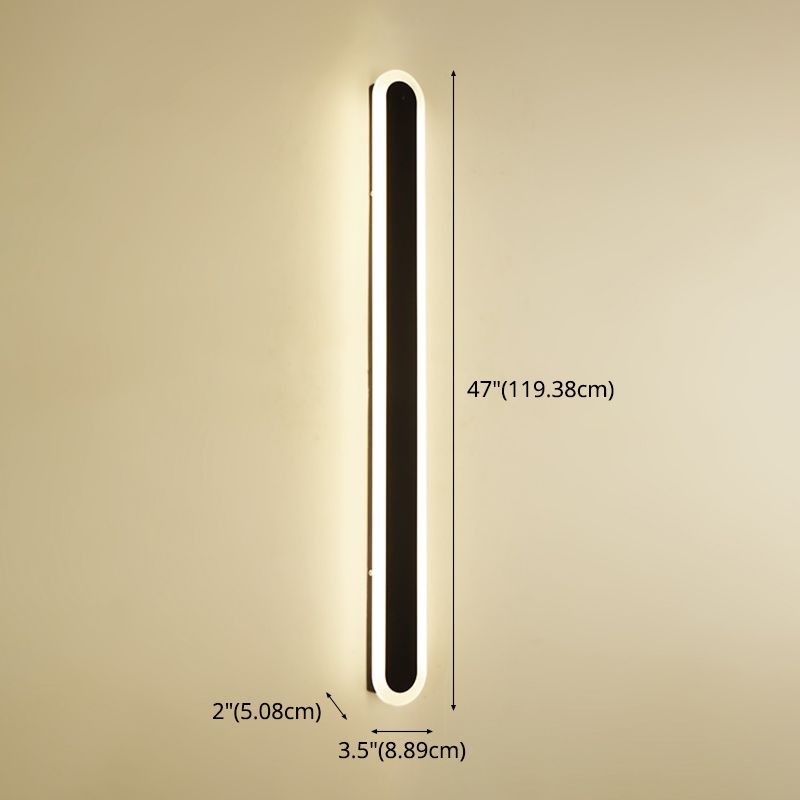 1-Light Black Minimalisme Appareils luminaires