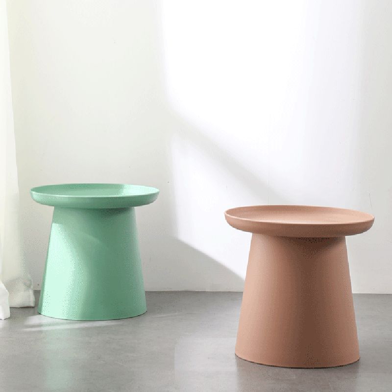 Modern Round Coffee Table Pedestal Cocktail Table for Living Room