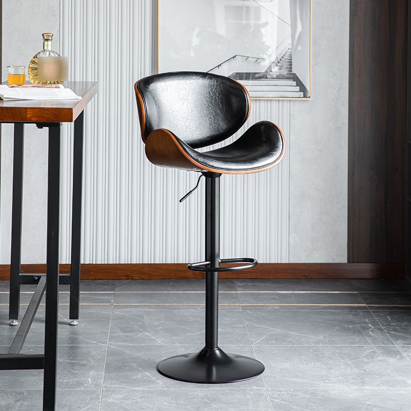 Modern Liftable Bar-stool PU Leather Counter Bar Stool with Metal Legs