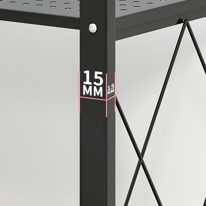 Libreria etagere pieghevole industriale in metallo libreria aperta con ruote di caster