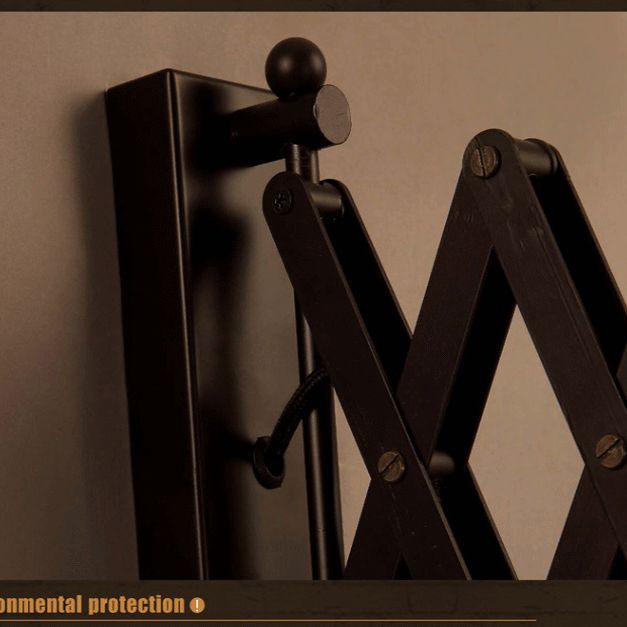 American Retro Industrial Style Swing Arm Wall Lampe 1 leichte Metallleuchten