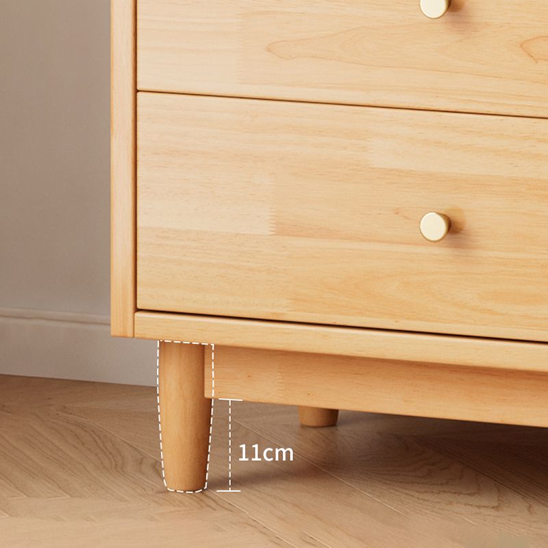 Closed Back Standard Bookshelf Solid Wood Contemporary Bookcase with Drawers