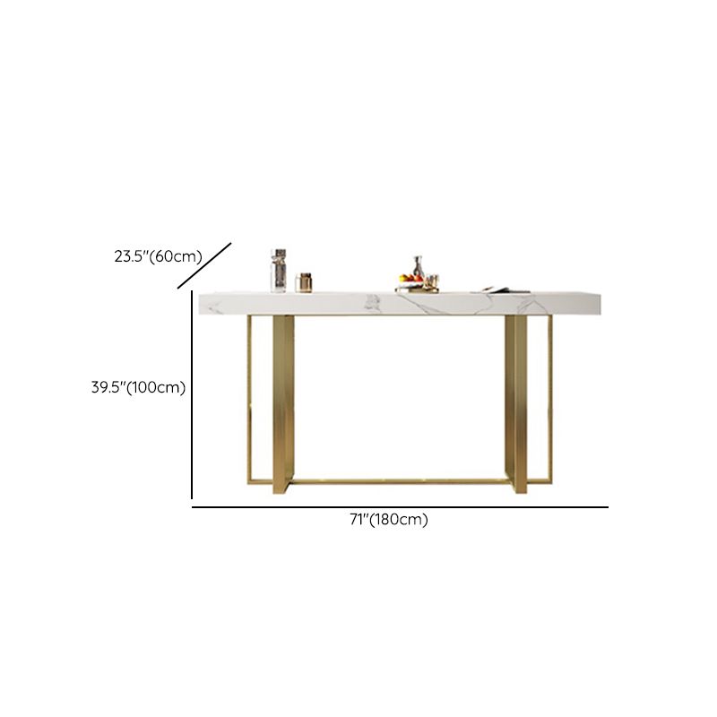 Rectangle Bistro Accent Dining Table Glam Pub Height Dining Table