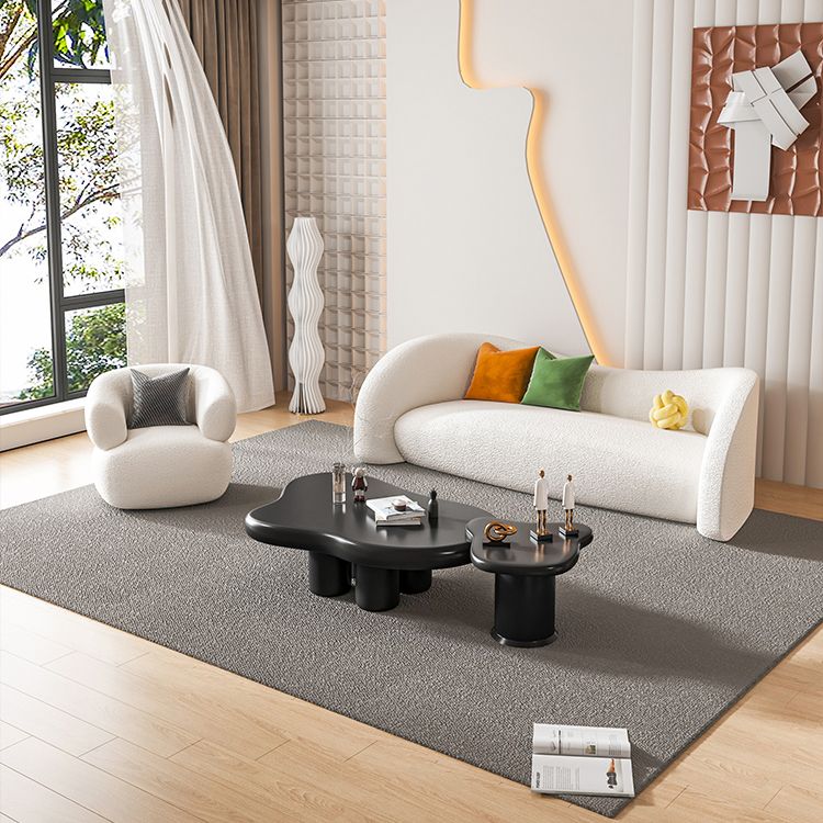 4 Legs Coffee Table Geometric Wood Coffee Coffee or End Table