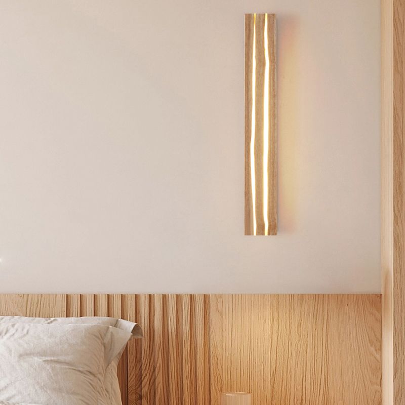 Contemporary Wooden Wall Light Fixture Simple Wall Light Sconce for Bedroom