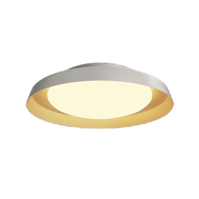 Modern 1 - Light Ceiling Flush Mount Iron & Acrylic LED Flush in Black / White