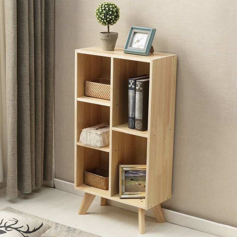 Scandinavian Shelf Bookcase Standard Book Shelf with Rectangular Shelves