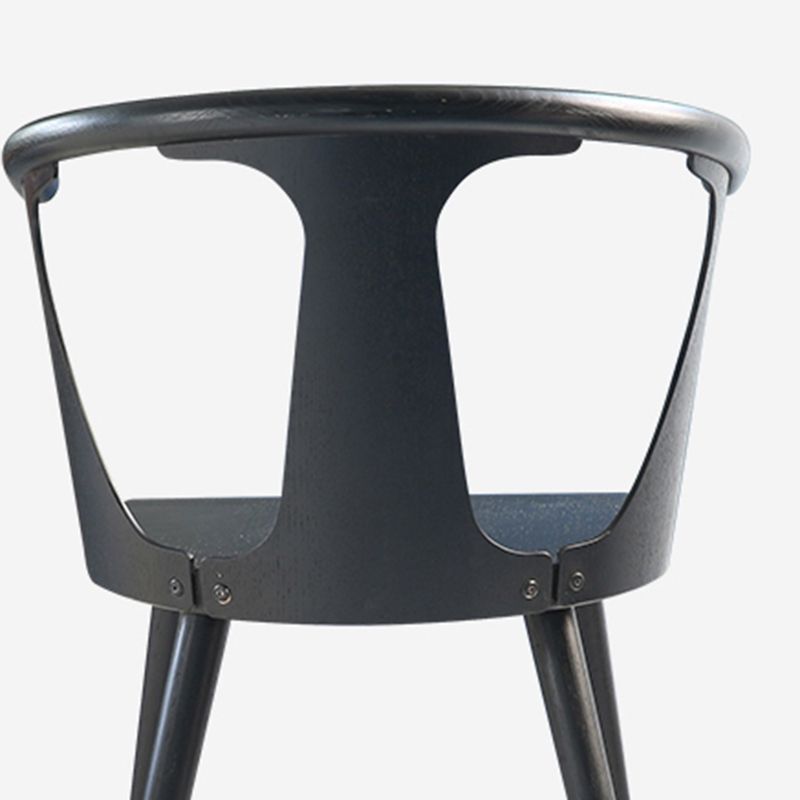Solid Wood Side Chair Fixed Back Lounge Chair for Living Room