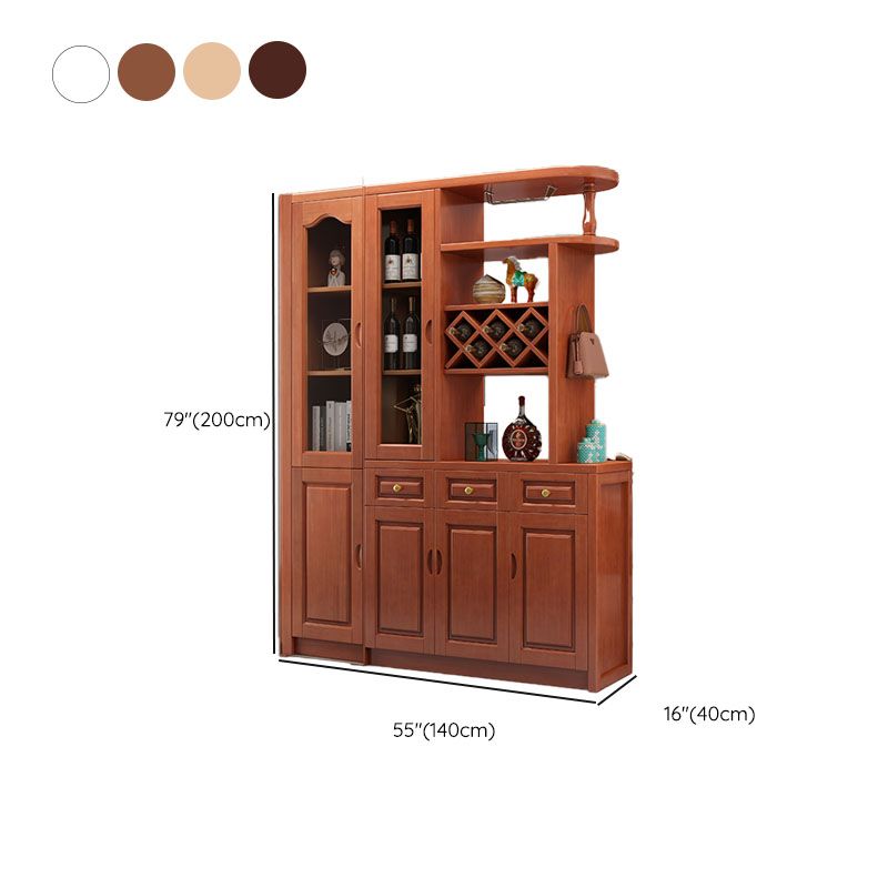 3-drawer Solid Wood Cabinet 15.74" Wide Accent Cabinet Doors