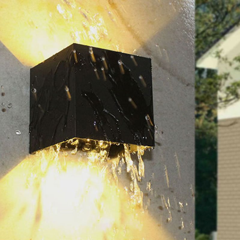 Cube/Dreieck/Zylinderwandlampenvorrichtung Nordisches Metall schwarz auf und ab LED -Wandleuchten für Outdoor