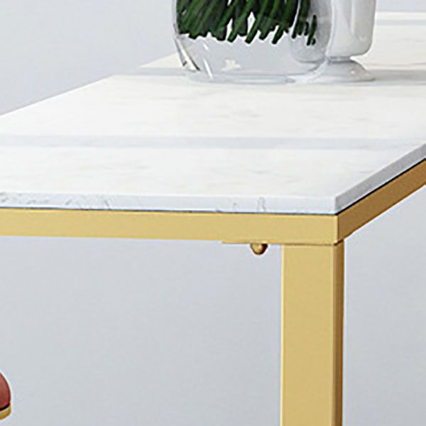 Glam Style 1/2/7 Pieces Faux Marble Bar Table Set Fixed Table Counter Set for Home Use