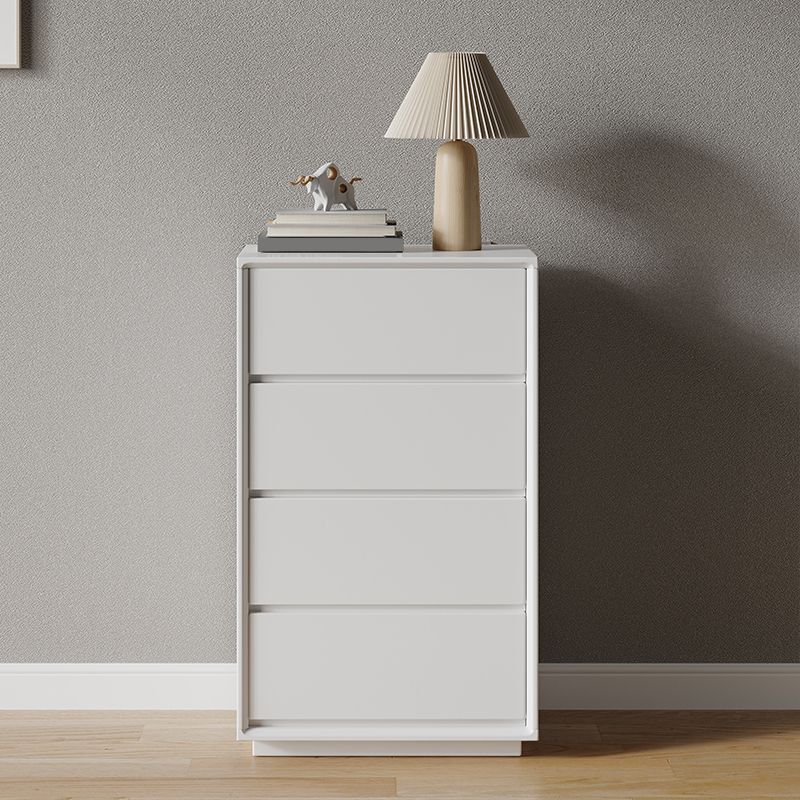 Modern Storage Chest Wooden White/Gray Storage Chest Dresser with Drawers