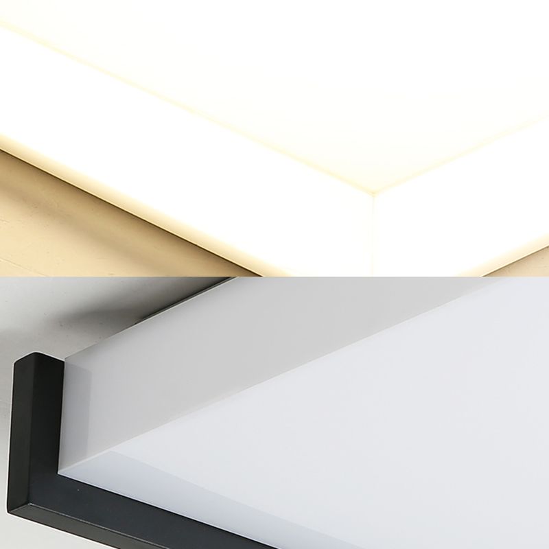 Minimalisme nordique Style LED Ceiling Light Acrylic Shade Geometric Design Flush-mount Lamp for Bedroom