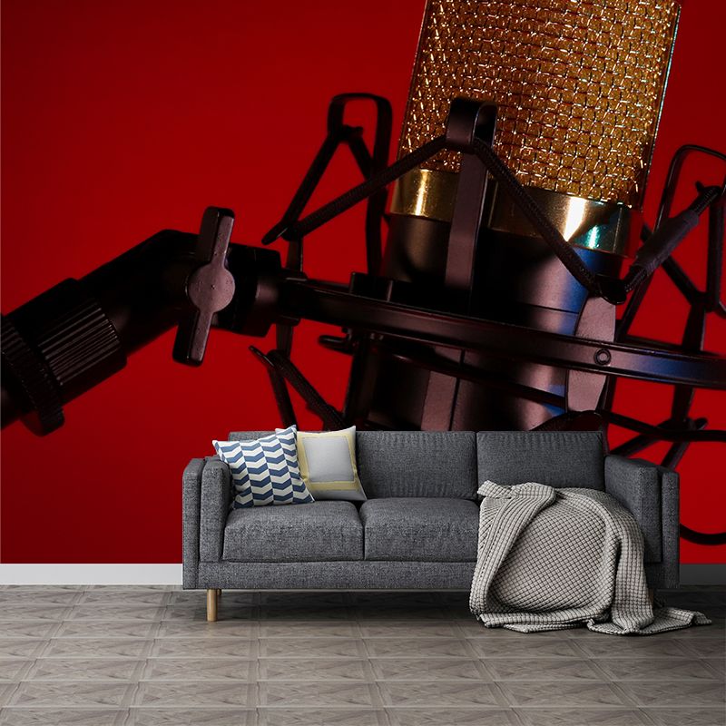 Photography Stain Resistant Mural Wallpaper Musical Instruments Sitting Room Wall Mural