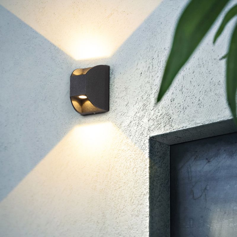 Geometric Shape Metal Wall Sconces Modern Multi-Lights Wall Mount Light Fixture in Black