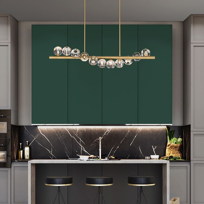 Metall Linear Island Light Contemporary Anhänger Beleuchtung für Kücheninsel