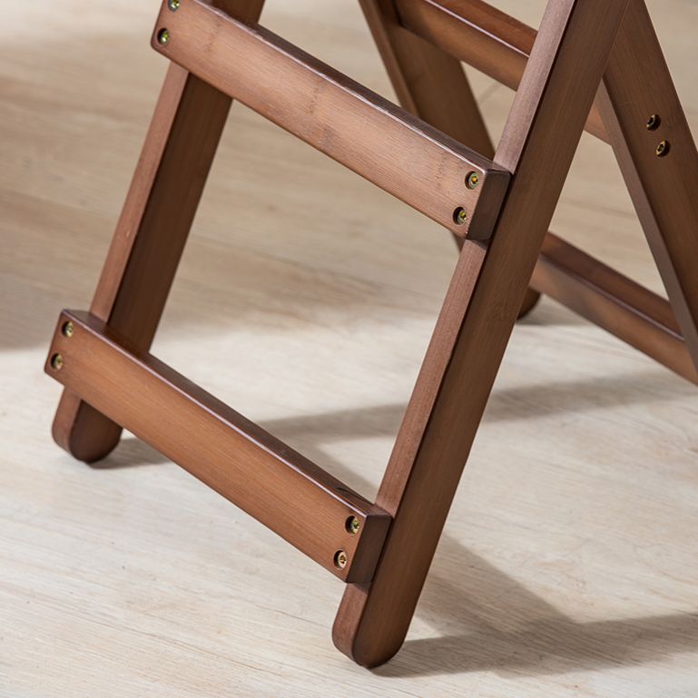 Solid Wood Folding Bar Stool Contemporary Indoor Barstool with Backrest