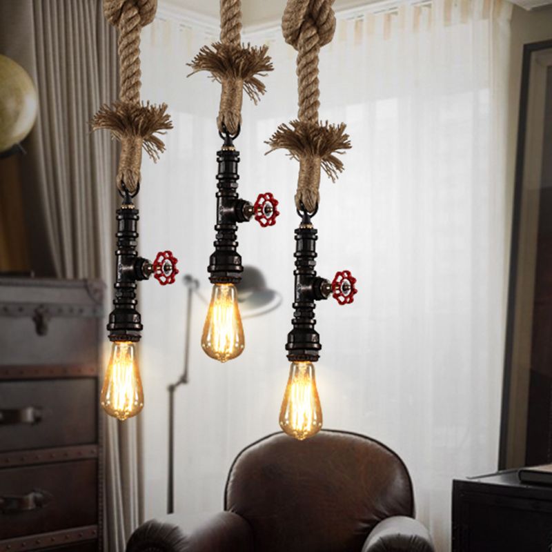 Water Pipe Suspension Light Industrial Hanging Light for Restaurant Bar Counter