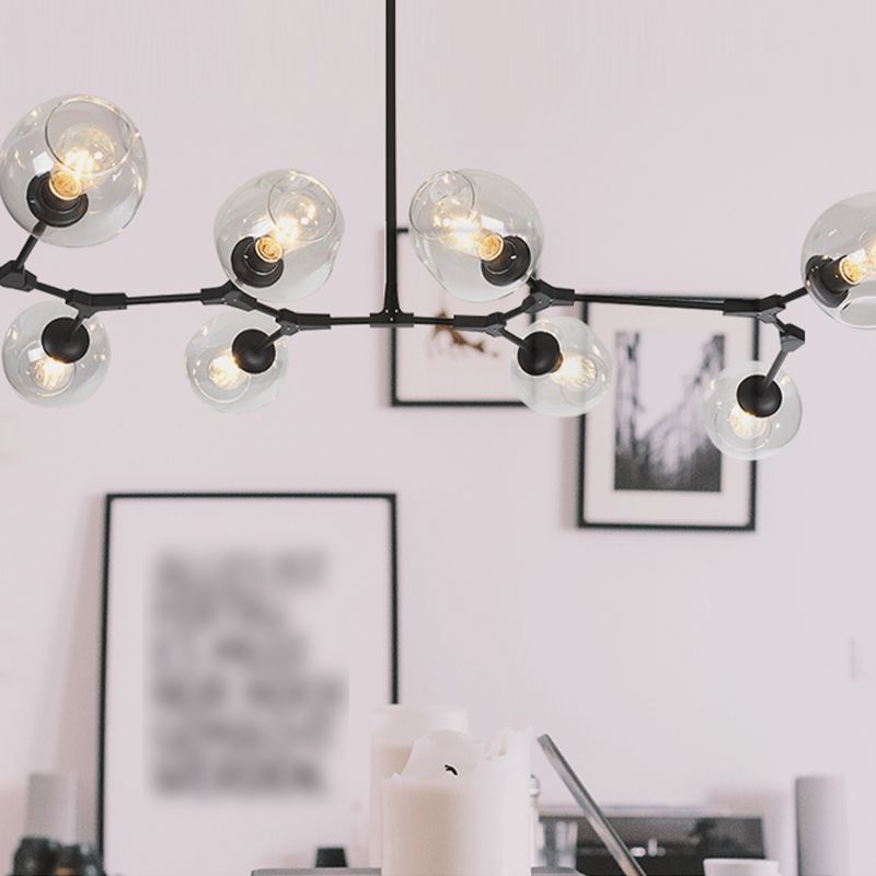 Nordic Modo Glass Chandelier Living Room Adjustable Hanging Light Fixture