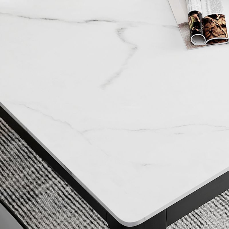 Contemporary Dining Set with Sintered Stone Dining Table and Cushion Chairs