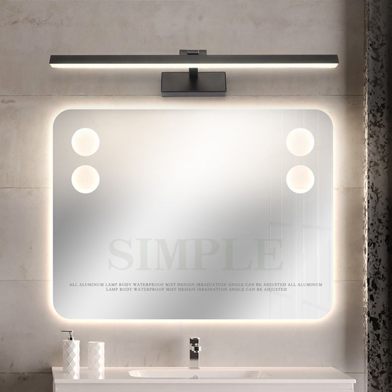 Einfachheit im nordischen Stil wasserdichtes Waschtisch Licht rotatierbarer Acryl -Liner -LED -Spiegel für Waschraum