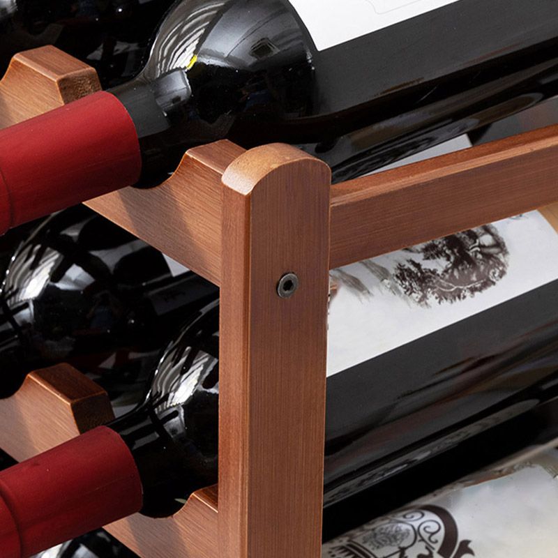 Modern Tabletop Wine Rack Solid Wood Wine Bottle Rack for Living Room