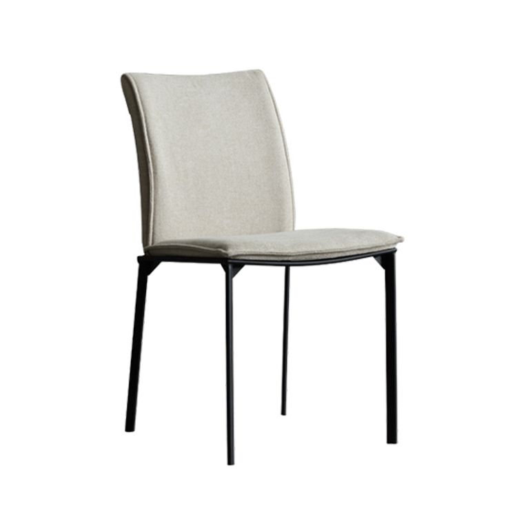 Silla de comedor de estilo moderno, sillas laterales sin brazos de comedor de metal para cocina