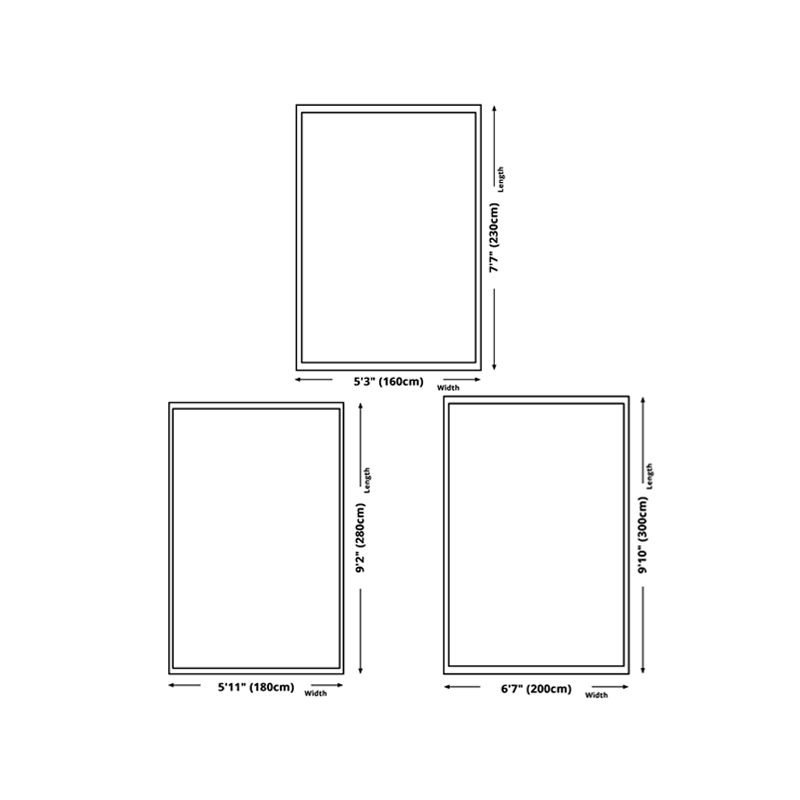 Gray Modern Rug Polyester Abstract Print Rug Non-Slip Backing Rug for Home Decor