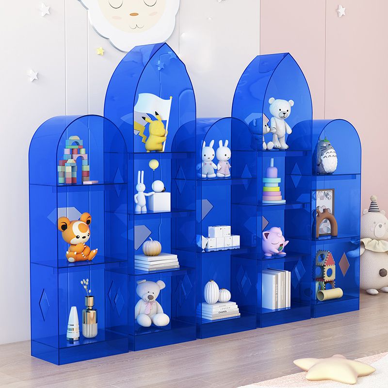 Glam Bookcase Standard Acrylic Closed Back Bookshelf in Burnish