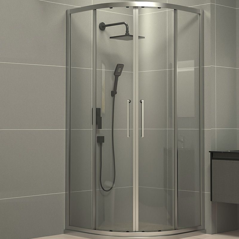 Transparent Shower Bath Door Curved Shower Doors Double Sliding