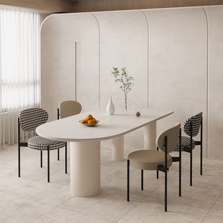 Free Form Table for Restaurant Luxury White Dining Table with 3 Legs