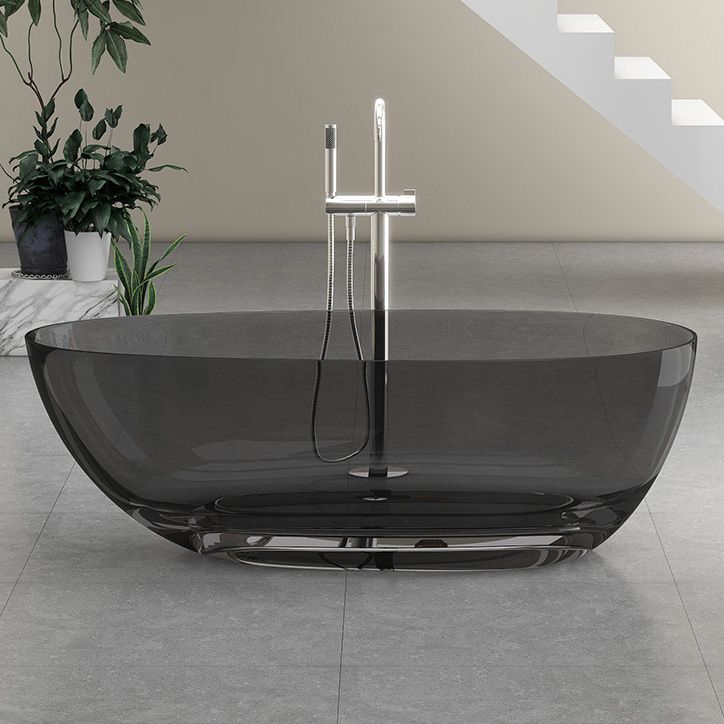 Antique Finish Soaking Bathtub Oval Stand Alone Modern Bath Tub