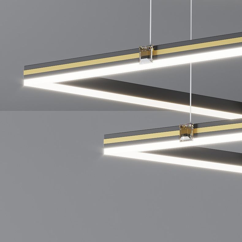 Luz de colgante de techo de múltiples capas de múltiples lámparas acrílicas modernas