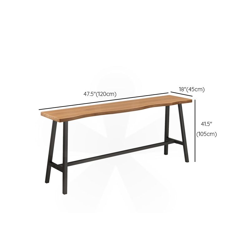 Pine Solid Wood Bar Dining Table Industrial Rectangle Bar Height Table