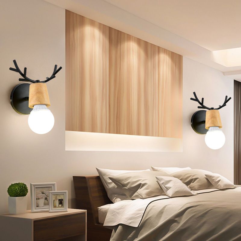 MODERNA MACHAROON ANDLED SHADE SCONTI SCONCE METALE 1 PONCES LIGHT per camera da letto