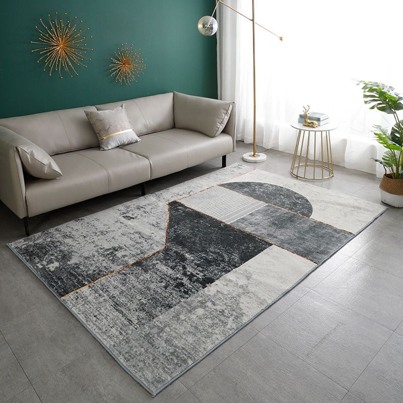 Alfombra de alfombra de alfombra de metal moderna alfombra poliéster para la decoración del hogar para la decoración del hogar
