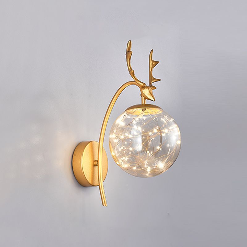 6W/7W Wandbeleuchtung in Schwarz/Gold -Einfachheit Wandleuchte für Schlafzimmer