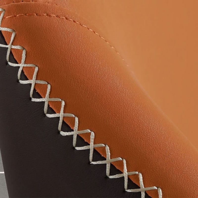 Industrial Style Faux Leather Chairs Wingback Parsons Chair for Home