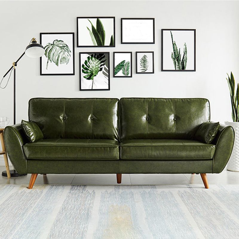 Contemporary Tufted Back Sofa 33.46" H Settee for Living Room with 4 Legs