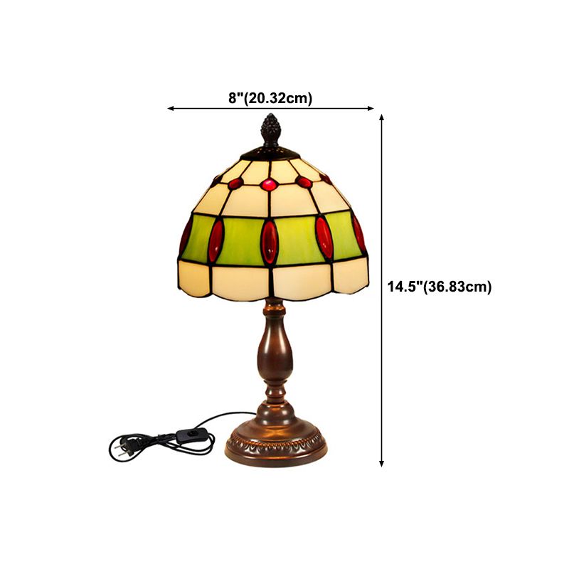 Glass Geometric Night Table Lamps Tiffany Style 1 Light Table Lamp