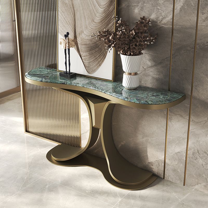 Free Form Shape Contemporary Console Table Stone Stone Console Sofa Table
