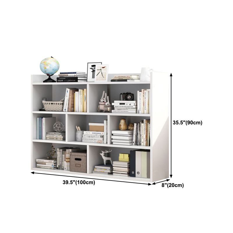 Closed Back Bookshelf Engineered Wood Bookcase for Study Room