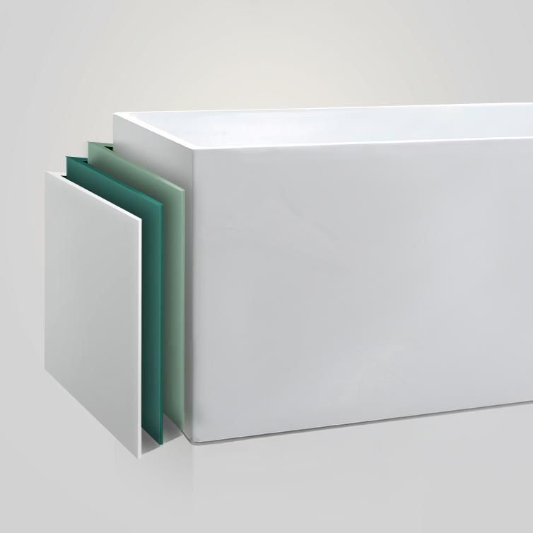 Modern Rectangular Bath Tub Acrylic Freestanding Bathtub for Home