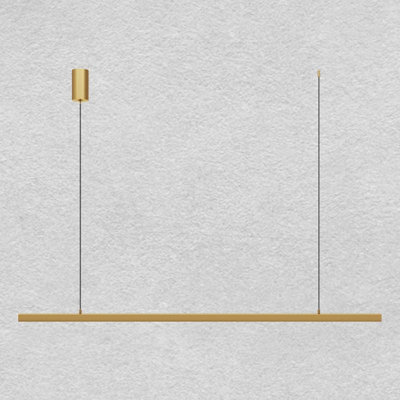 Modern Style Linear Hanging Pendant Light Metal 1-Light Hanging Lamp Kit