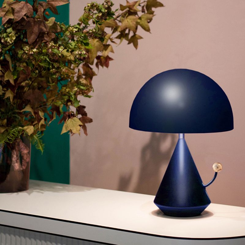 Macaron hemisfeer vorm nachtkastje lamp metaal 1 lamp leesboek licht in blauw/roze