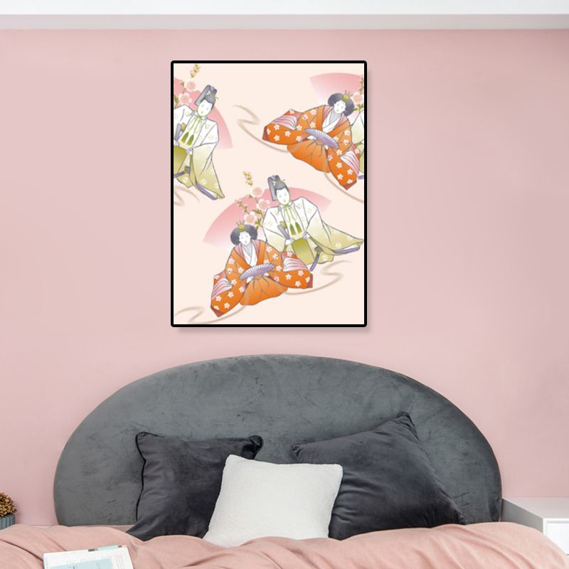 Japanse Geisha canvas print pastel kleur gastenkamer muur kunst decor, meerdere maten