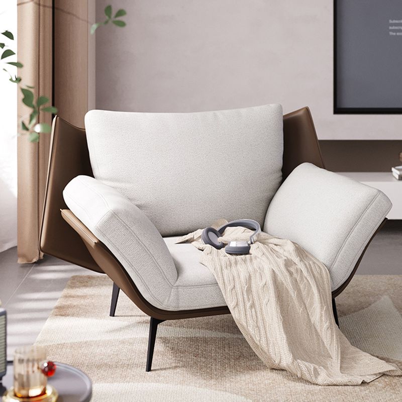 Mid-Century Modern Accent Armchair Flared Arms Fabric Armchair