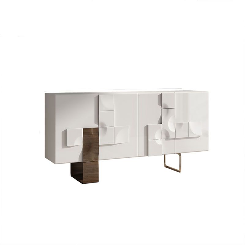 Wood Modern Living Room 35.4" Tall Accent Cabinet with Doors