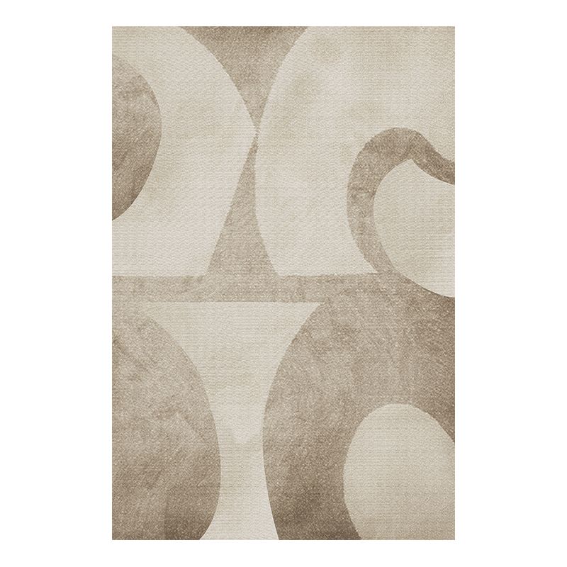 Modern Area Carpet Leisure Contrast Panel Indoor Rug Polyester Rug with Non-Slip Backing