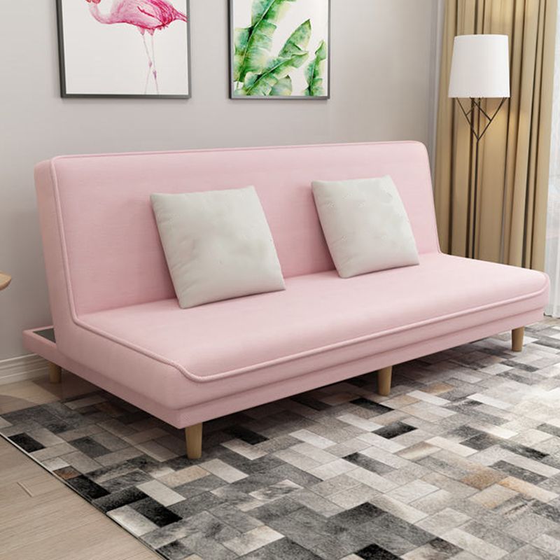 Foldable and Wear-resisting Linen Armless Sofa with Tight Back for Apartment